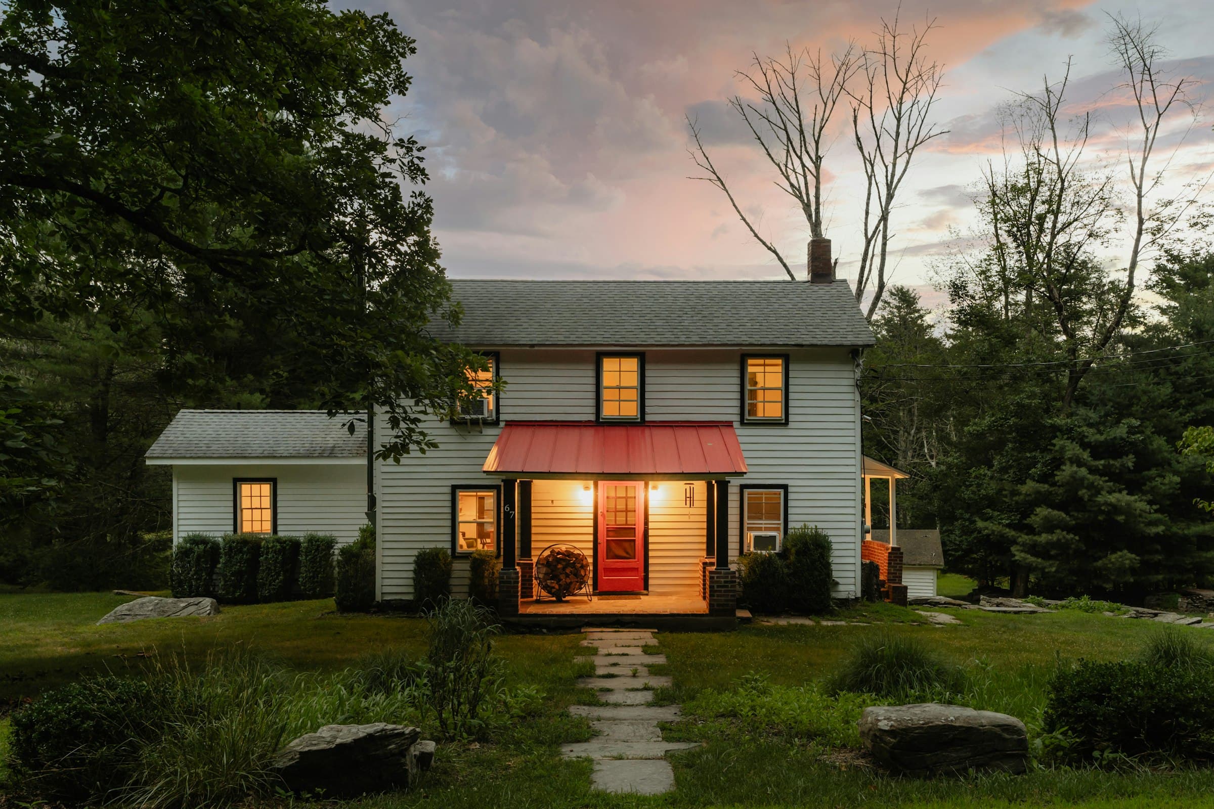 A home at dusk
